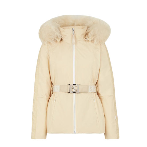 FENDI/芬迪      女士奶油色尼龍正反兩穿滑雪夾克羽絨服FAN000AGMHF10RM