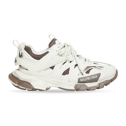 Balenciaga/巴黎世家 22年秋冬新款 男士米白色/深灰色網(wǎng)眼尼龍徽標(biāo)鞋舌刻字鞋跟雙鞋帶加固鞋底運動鞋542023W3AC11897