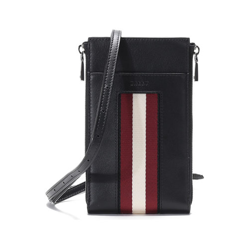 BALLY/巴利  男士皮質(zhì)/織物手機(jī)包頸部掛包單肩斜挎包腰包手拿包 BELET