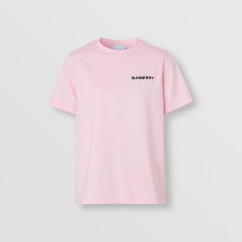  BURBERRY 22年秋冬 女士 專屬標(biāo)識(shí)裝飾棉質(zhì) T 恤衫 80576621
