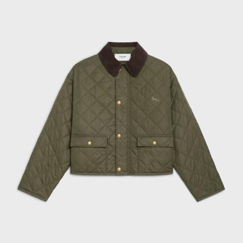  CELINE賽琳思琳 22年秋冬 女士 夾克 輕質(zhì)錦綸絎縫獵裝夾克 2W473708N.02KK