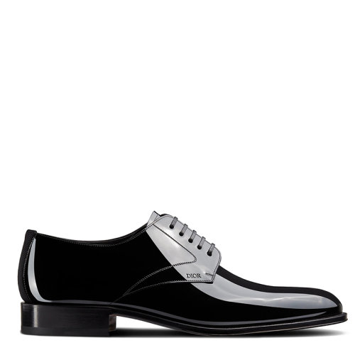 DIOR/迪奧 21年早秋新款 TIMELESS系列 男士黑色漆皮小牛皮德比鞋DE305ZKC_H969