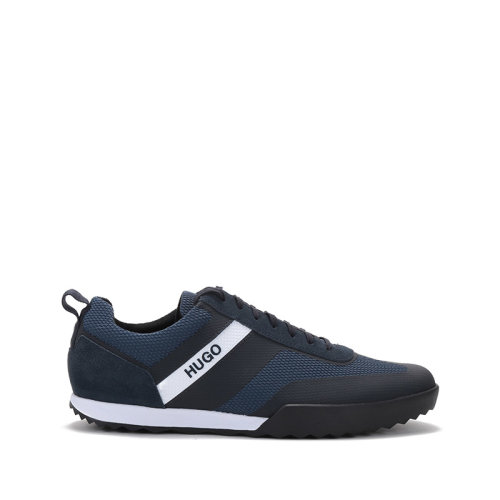 HUGOBOSS/雨果博斯 男士織物配皮多種面料系帶休閑運(yùn)動(dòng)鞋50407638