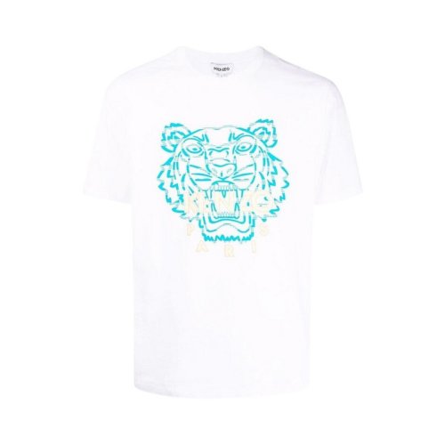  KENZO/高田賢三 男士白色棉質(zhì)短袖T恤 FC55TS020-CSJ-01B PLFSX