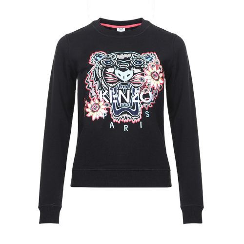 KENZO/高田賢三 女衛(wèi)衣虎頭刺繡棉質圓領長袖衛(wèi)衣運動衫 2SW712 4XO