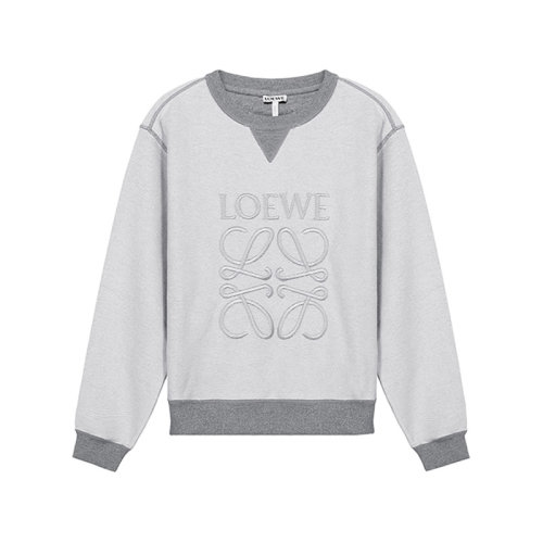 LOEWE/羅意威【22春夏新款】女士棉質(zhì)圓領(lǐng)長袖衛(wèi)衣運(yùn)動衫Anagram刺繡 S359341X95