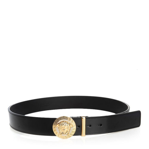 VERSACE 范思哲 男士 黑色圓形美杜莎頭像腰帶 男士腰帶 DCU4954-DVS2-D41CH