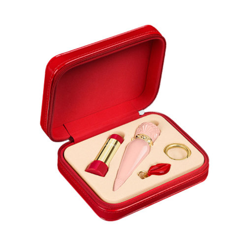 Christian Louboutin/克里斯提魯布托 路鉑廷/蘿卜丁 滋潤經(jīng)典紅限量七夕節(jié)日禮盒（粉殼+芯+環(huán)扣+紅唇）