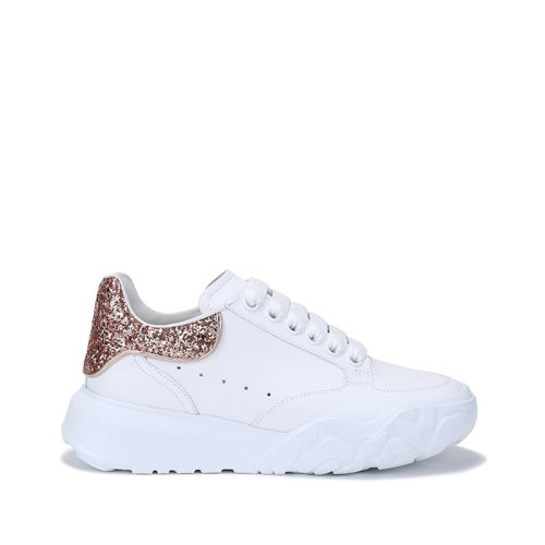 Alexander McQueen/亞歷山大麥昆 女士皮革系帶休閑運(yùn)動鞋小白鞋 657566 WIA92
