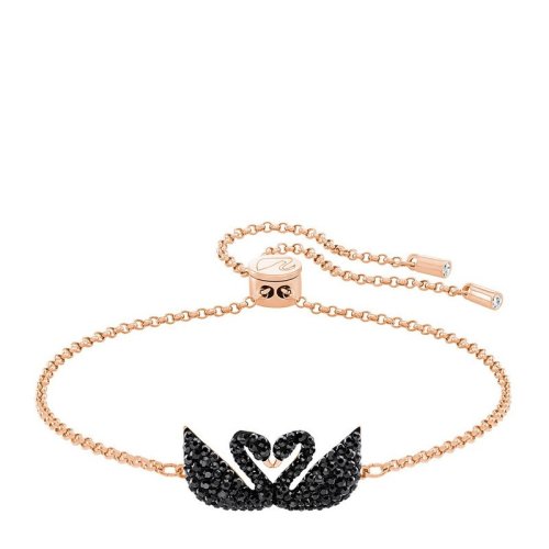 Swarovski/施華洛世奇 女士 雙黑天鵝鍍玫瑰金色手鏈 女士手鏈 5344132