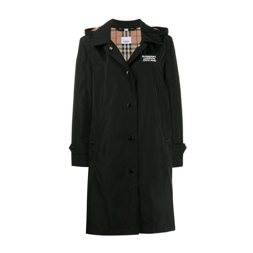 BURBERRY/博柏利 可拆式連帽形狀記憶塔夫綢輕便女士大衣 80227311
