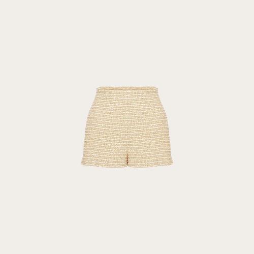  VALENTINO華倫天奴 22年秋冬 女士 短褲 SHORT EN GOLD COTTON TWEED 1B3RF2677BFO06