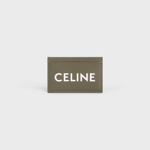 CELINE賽琳思琳 22年秋冬 男士 卡包 CELINE印花光滑牛皮革卡包 10B703DMF.31DO