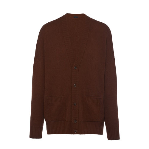 PRADA/普拉達 22年早春新款 男士煙草色羊絨開衫UMG109_1Z9F_F0005_S_221