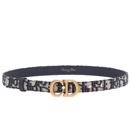 DIOR/迪奧 女士藍(lán)色Dior斜紋提花帆布腰帶20毫米B0042CTZQ_M928