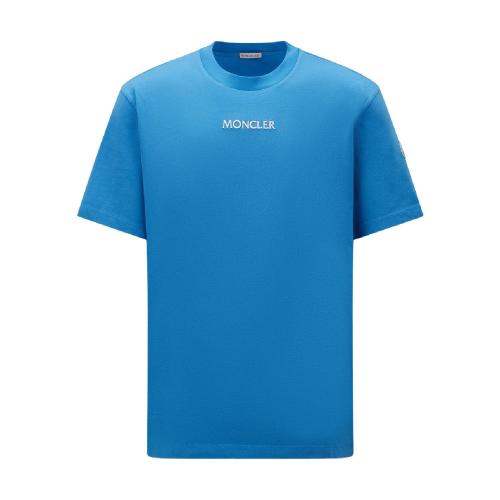  MONCLER蒙可蒙克萊 22年秋冬 男士 短袖T恤 圖案徽標(biāo)T恤 H20918C000328390T725