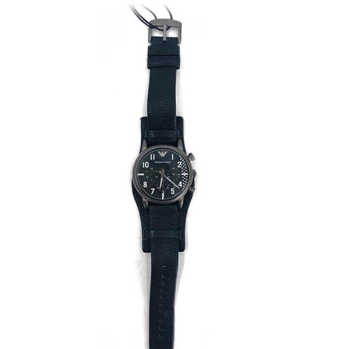 Emporio Armani/安普里奧阿瑪尼 男士石英計時磨砂黑腕表（單表無附件）