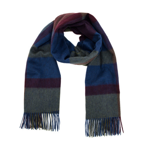 SHOKAY/繡嘉【定制款】經(jīng)典絲原格紋披肩圍巾純牦牛絨保暖舒適兩用圍巾披肩可刺繡定制