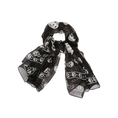 Alexander McQueen/亞歷山大麥昆  時尚 低調(diào)奢華 休閑 骷髏頭 男士圍巾/披肩圍巾 5577174Q0601078  HKY06107