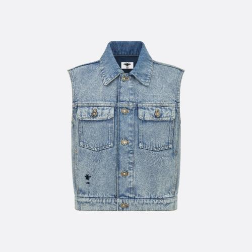  DIOR迪奧 22年秋冬 女士 背心 無袖夾克 222G01A3518_X5894