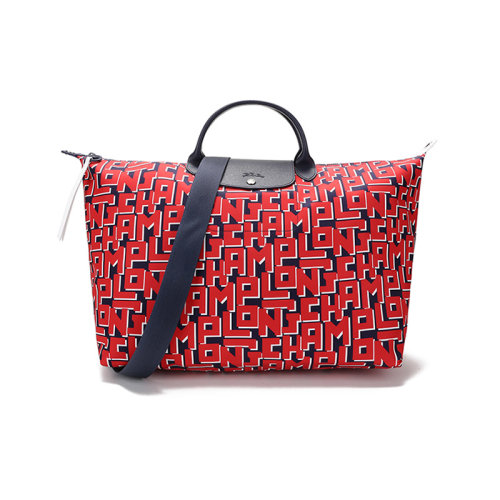 Longchamp/瓏驤 女士LE PLIAGE系列大號織物短柄手提單肩包旅行包餃子包 1624 412