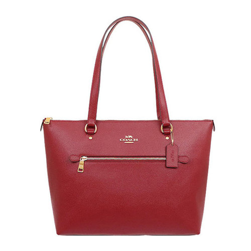 COACH/蔻馳 女士純色皮質(zhì)PVC/配皮經(jīng)典字母馬車徽標(biāo)裝飾大號(hào)手提包單肩包通勤包托特包女包 F79608 多色可選