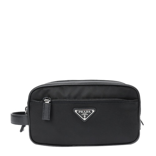 PRADA/普拉達 黑色尼龍男士化妝包 2NA819-064-F0002