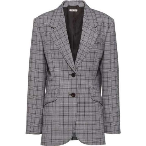  Miu Miu/繆繆 女士格紋羊毛西裝上衣 MH1701087 F0002 PLFSX