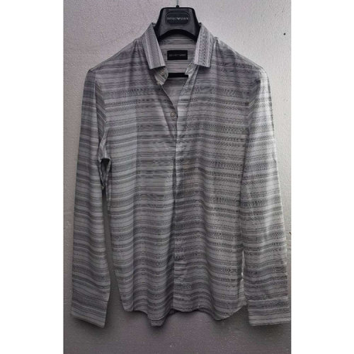 Emporio Armani/安普里奧阿瑪尼 白色條紋男士襯衫 R1CF2T R159C 010