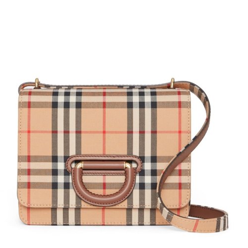  BURBERRY/博柏利 女士啡色帆布單肩包 8010585 PLSX