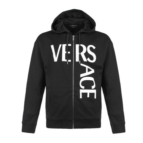 VERSACE/范思哲 字母印花棉質(zhì)寬松男士開胸衛(wèi)衣男衛(wèi)衣10010831A00719