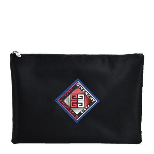 Givenchy 紀(jì)梵希  女士黑色LOGO徽標(biāo)拉鏈?zhǔn)帜冒? class=