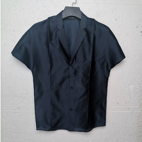 Emporio Armani/安普里奧阿瑪尼 藏藍(lán)色男士短袖襯衫