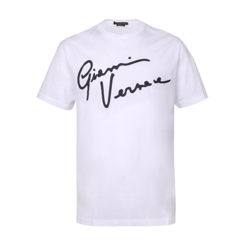 VERSACE/范思哲 男士短袖T恤 男士棉質GV SIGNATURE圓領短袖T恤 A85162 A228806