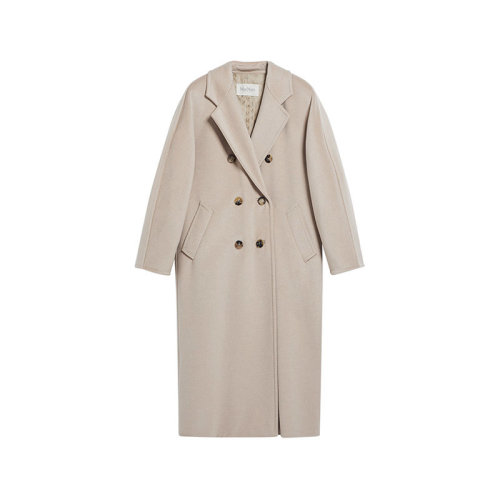 MaxMara/麥絲瑪拉 【22秋冬新款】 女士綿羊毛101801 Icon長(zhǎng)款大衣外套 10180129 MADAME