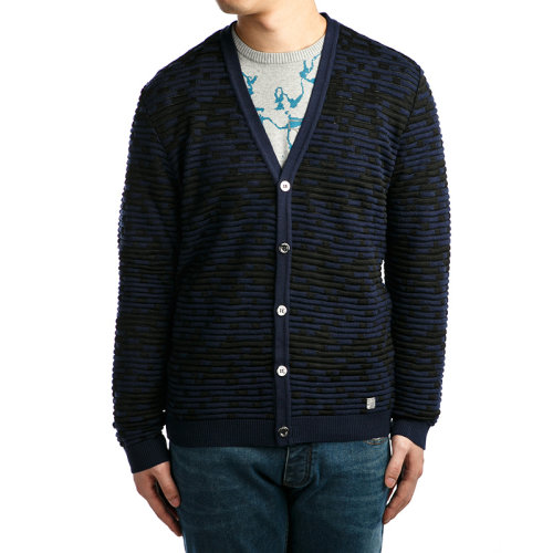 VERSACE/范思哲 男裝 服飾 深混紡時尚休閑開衫男士針織衫/毛衣