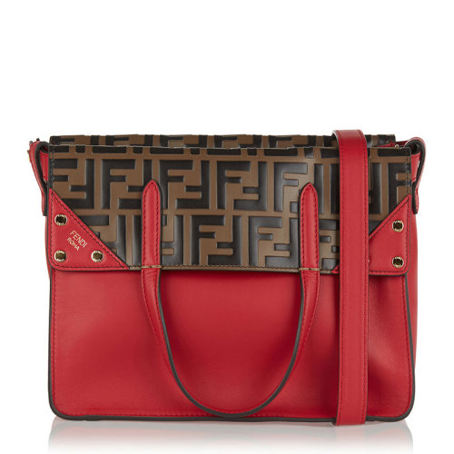 FENDI/芬迪 FLIP  女士牛皮翻蓋手提包單肩包斜挎包 手提包