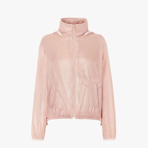  FENDI芬迪 22年秋冬 女士 夾克 粉紅色尼龍風(fēng)衣 FAN087AK8SF1J7A