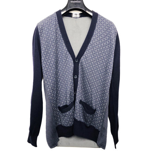 Emporio Armani/安普里奧阿瑪尼 深藍(lán)色男士針織衫 R1E03M R126M 922