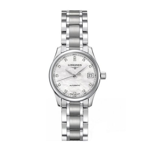 LONGINES/浪琴 名匠系列 精鋼 刻度鑲鉆 自動(dòng)機(jī)械 女士腕表 L2.128.4.87.6