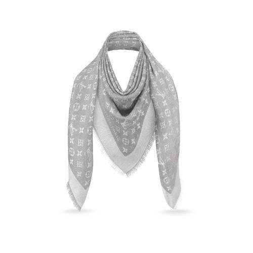  LV路易威登 22年秋冬 女士 圍巾 Denim Monogram 披肩 M70804 預(yù)定商品2-8周發(fā)貨