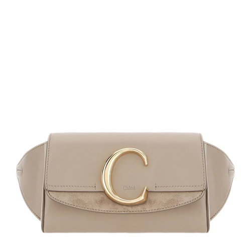 CHLOE/克洛伊   C bag系列 女士牛皮金屬C裝飾腰包胸包