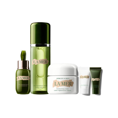 La Mer/海藍之謎 套裝 精粹水150ml+精華面霜60ml+精華露15ml+潔面乳5ml+精華露3ml