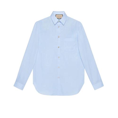  GUCCI古馳 22年秋冬 男士 牛津棉襯衫 680785 ZAICC 4375 預(yù)定商品2-6周發(fā)貨