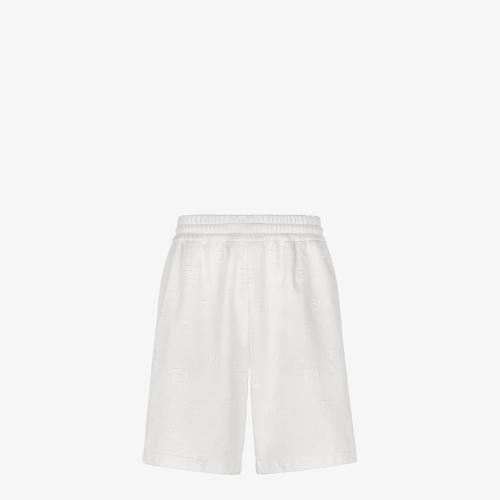  FENDI芬迪 22年秋冬 男士 短褲 白色針織短褲 FAB639AKGNF0W42