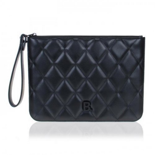  Balenciaga/巴黎世家 女士黑色皮革手拿包 617787 1WN17 1000 PLSX