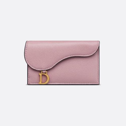  DIOR迪奧 22年秋冬 女士 卡包 Porte-cartes zippe compact a rabat Saddle S5692CCEH_M77P