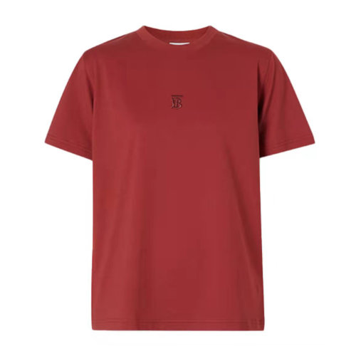 Burberry/博柏利 深紅色專屬標(biāo)識圖案 女士短袖T恤