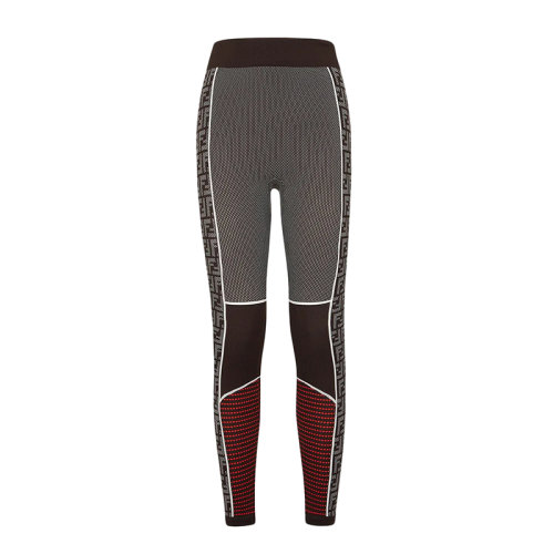 FENDI/芬迪      女士黑色無縫松緊腰身緊身褲FAB216AGMAF1ENI