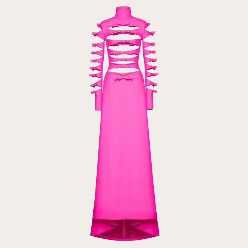  VALENTINO華倫天奴 22年秋冬 女士 連衣裙 ROBE DE SOIRéE EN CREPE COUTURE ORNéE DE NOEUD